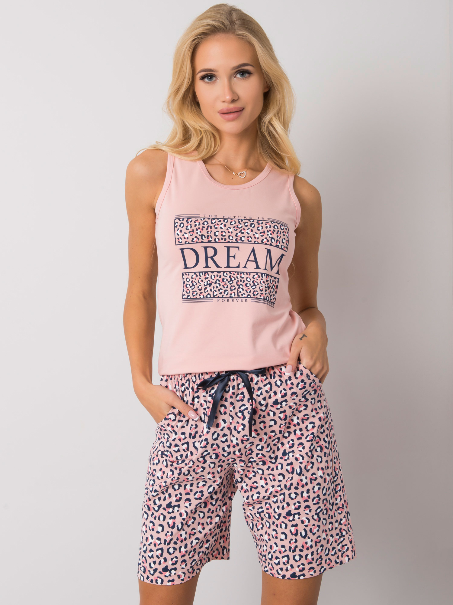 Dámske ružové pyžamo - XL