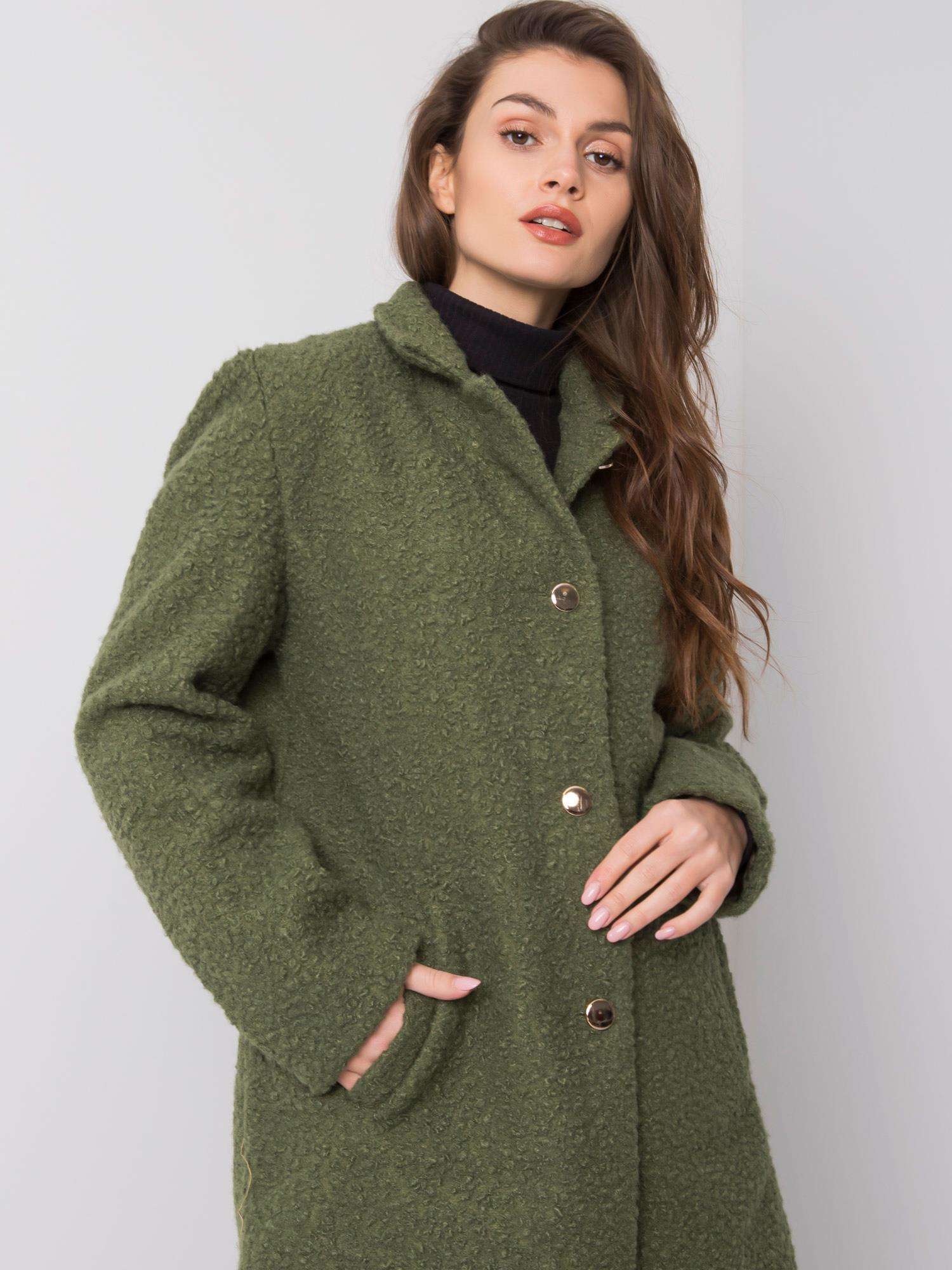 Zelený rovný kabát