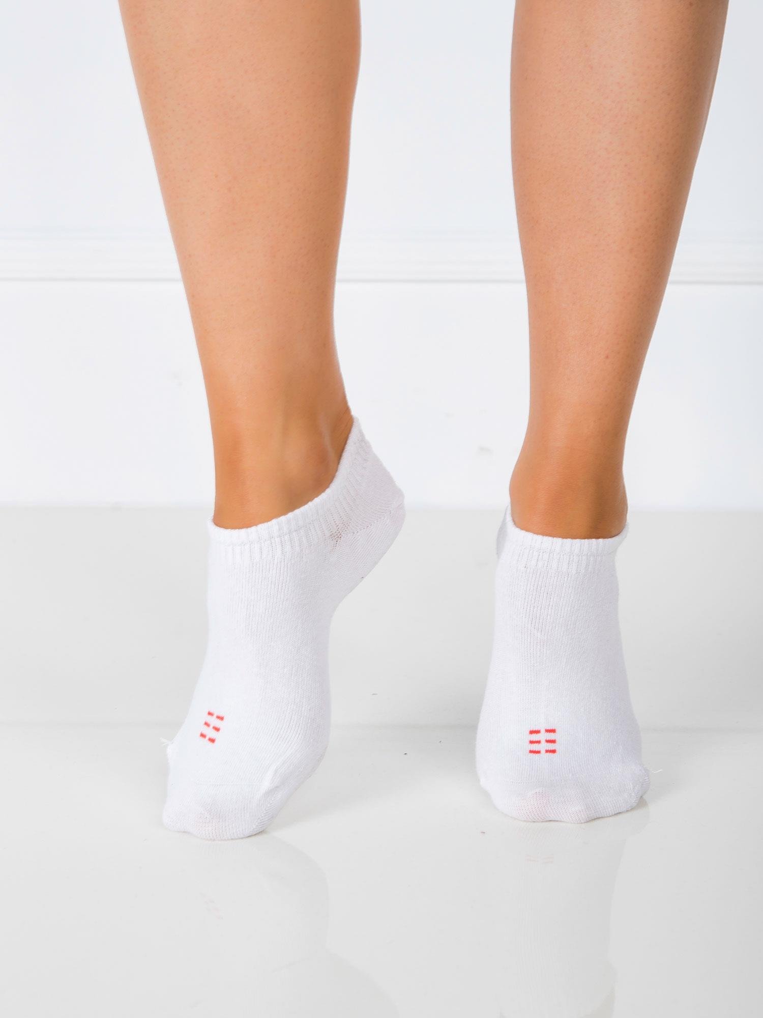 Biele členkové ponožky