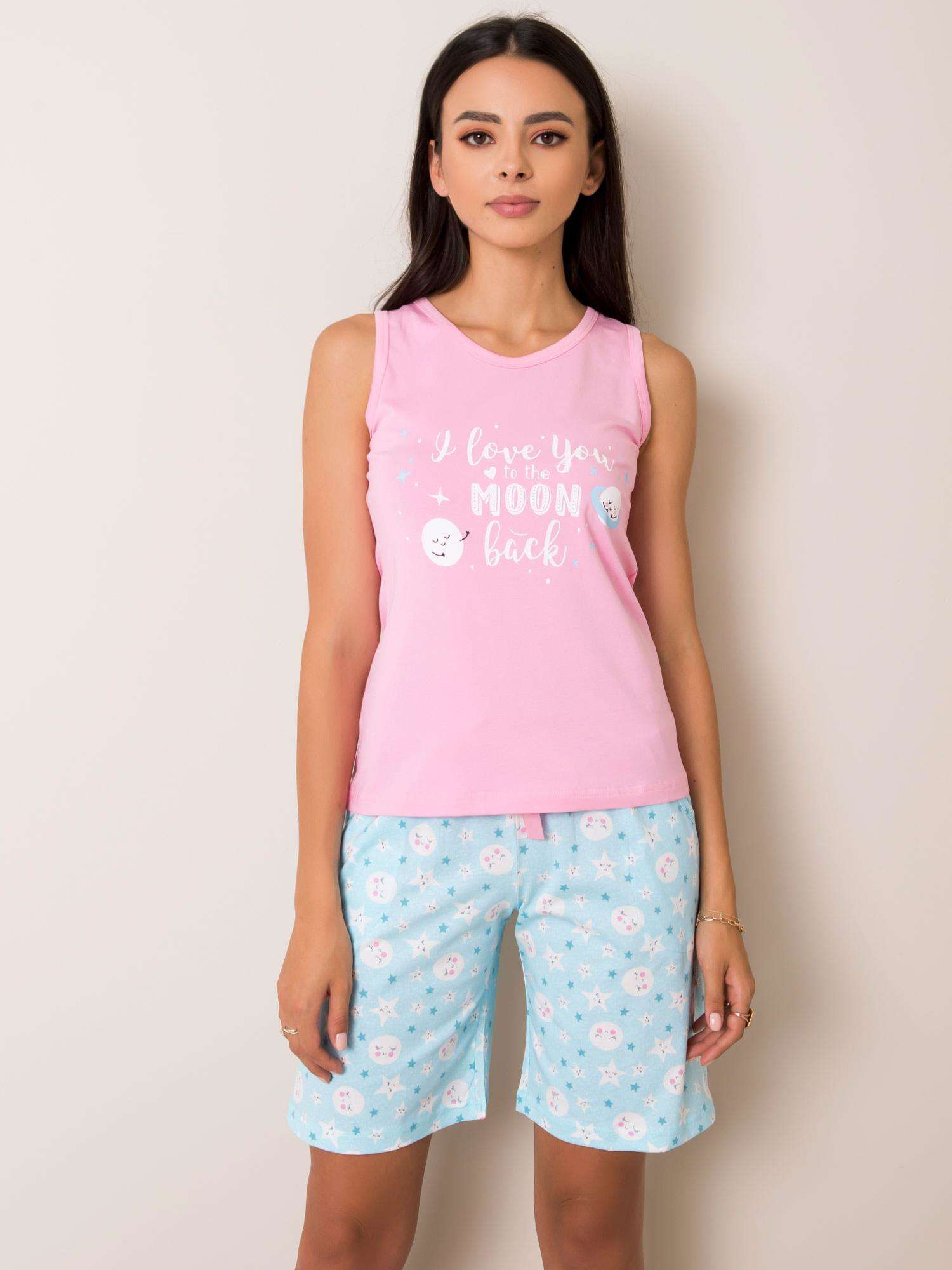 Dámske ružové pyžamo - S