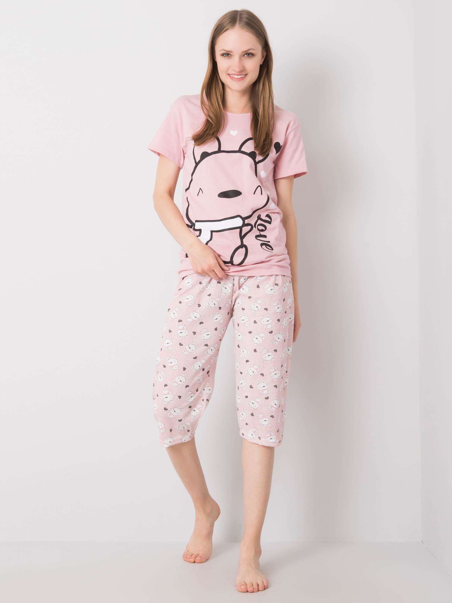 Dámske svetloružové pyžamo - XXL