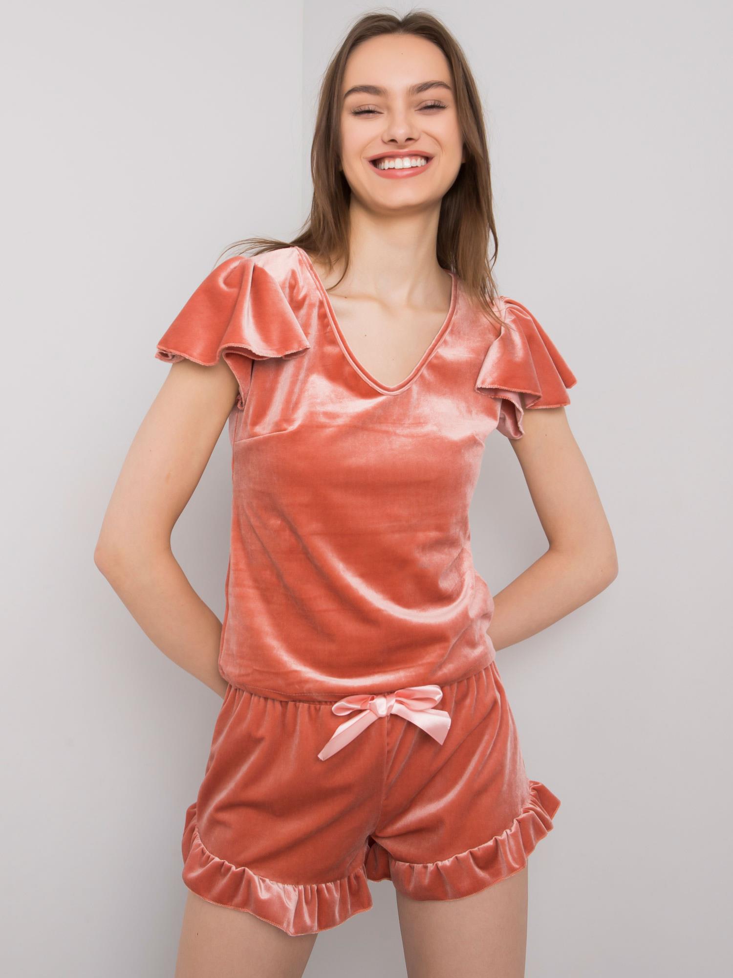 Krátke ružové pyžamo - L/XL