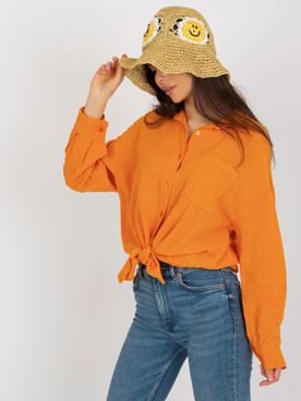 Oranžová bavlnená košeľa OCH BELLA