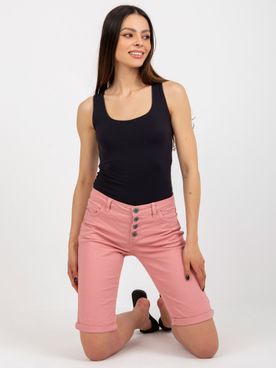 Ružové džínsové šortky STITCH & SOUL po kolená
