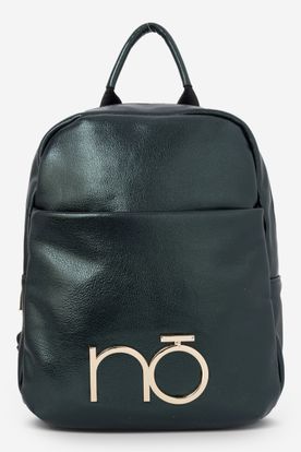 Dámsky tmavo-zelený kožený batoh NOBO