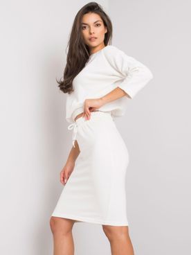 Biela krátka súprava so sukňou Savina
