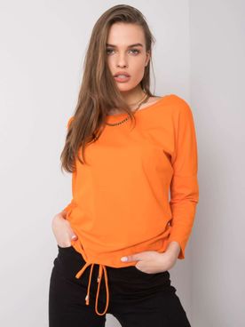 Oranžové tričko s dlhým rukávom a spodným šnurovaním