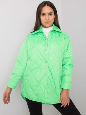 Fluo-zelená prechodná bunda na gombíky Zenya