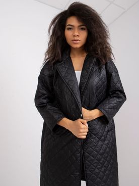 Čierna dámska kabátová prešívaná bunda Sofia