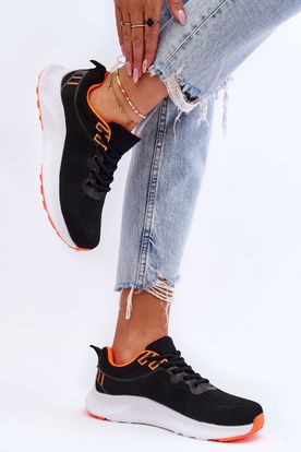 Dámska športová obuv čierno-oranžová Darla