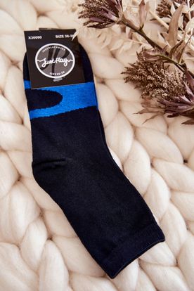 Dámske tmavo-modré bavlnené ponožky