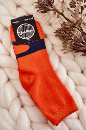 Dámske oranžové bavlnené ponožky