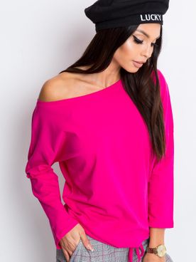 Ružové tričko s dlhým rukávom a spodným šnurovaním