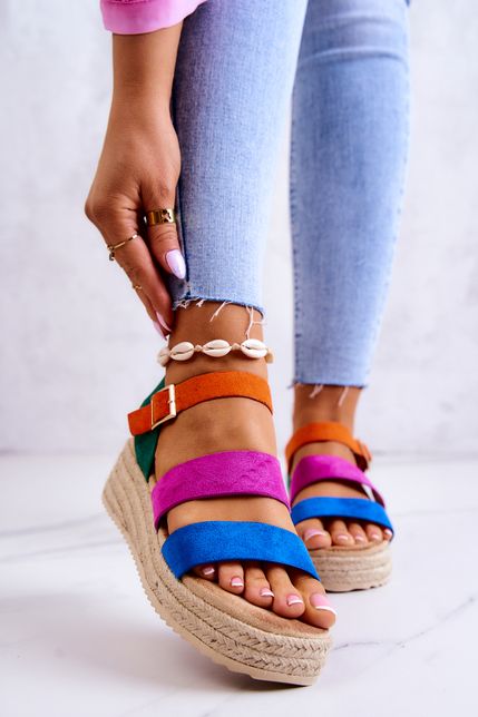 Dámske farebné sandále