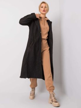 Čierny dlhý kabát Paquita RUE PARIS