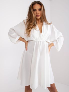 Elegantné biele šaty pre ženy s dlhým rukávom