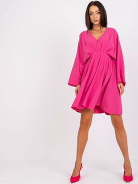 Elegantné ružové šaty pre ženy s dlhým rukávom