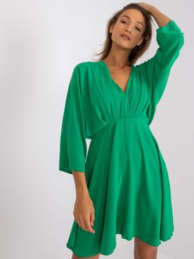 Elegantné zelené šaty pre ženy s dlhým rukávom