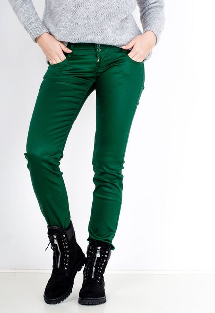 Štýlové dámske zelené nohavice