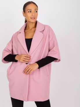 Ružový kabát na jeden gombík s krátkymi rukávmi Aliz RUE PARIS
