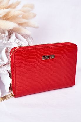 Malá kožená červená dámska peňaženka Big Star
