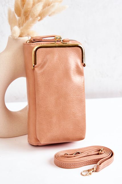 Dámska malá kožená kabelka a peňaženka 2v1