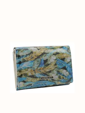 Dámska zeleno-modrá kožená peňaženka