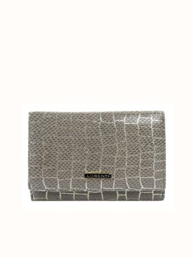 Sivá dámska kožená peňaženka so zvieracím vzorom