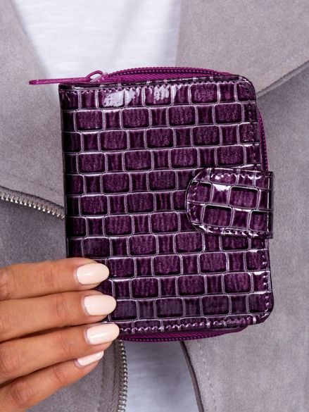Dámska fialová vzorovaná peňaženka