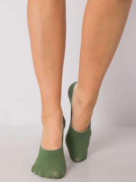 Dámske členkové ponožky zo zelenej bavlny