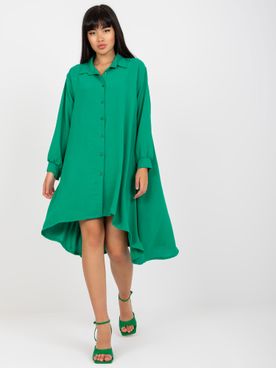 Zelené voľné košeľové šaty pre ženy