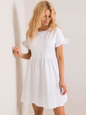 Biele šaty pre ženy s krátkym rukávom
