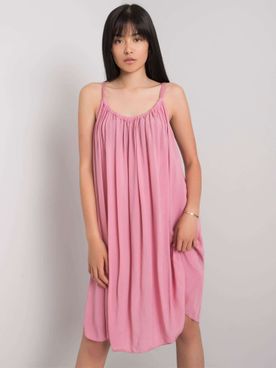 Dámske ružové vzdušné šaty na ramienka
