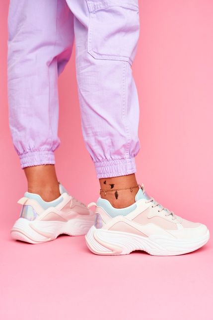 Dámske športové topánky v ružovej farbe