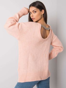 Ružový sveter s retiazkou Vermillion RUE PARIS