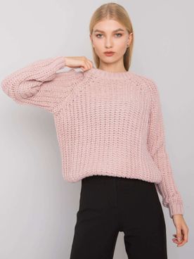 Dámsky svetlo-ružový pletený sveter Grinnell RUE PARIS