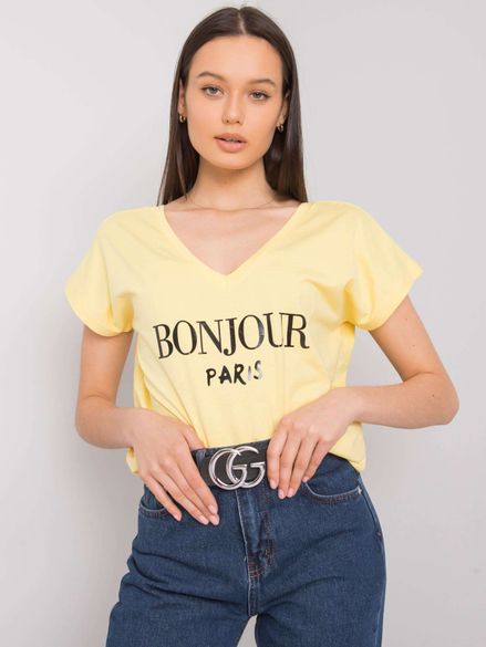 Bonjour Paris svetlo-žlté tričko