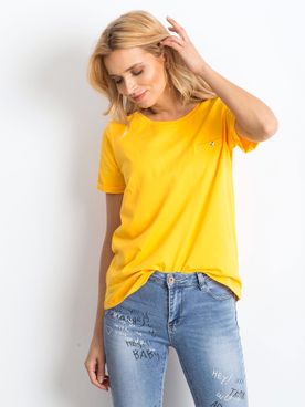 Dámske žlté bavlnené tričko