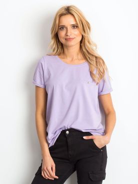 Dámske svetlo-fialové bavlnené tričko