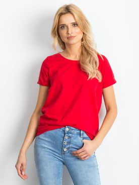 Dámske červené bavlnené tričko