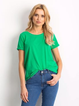Dámske zelené bavlnené tričko