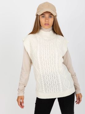 Biely dámsky pletený sveter SUBLEVEL