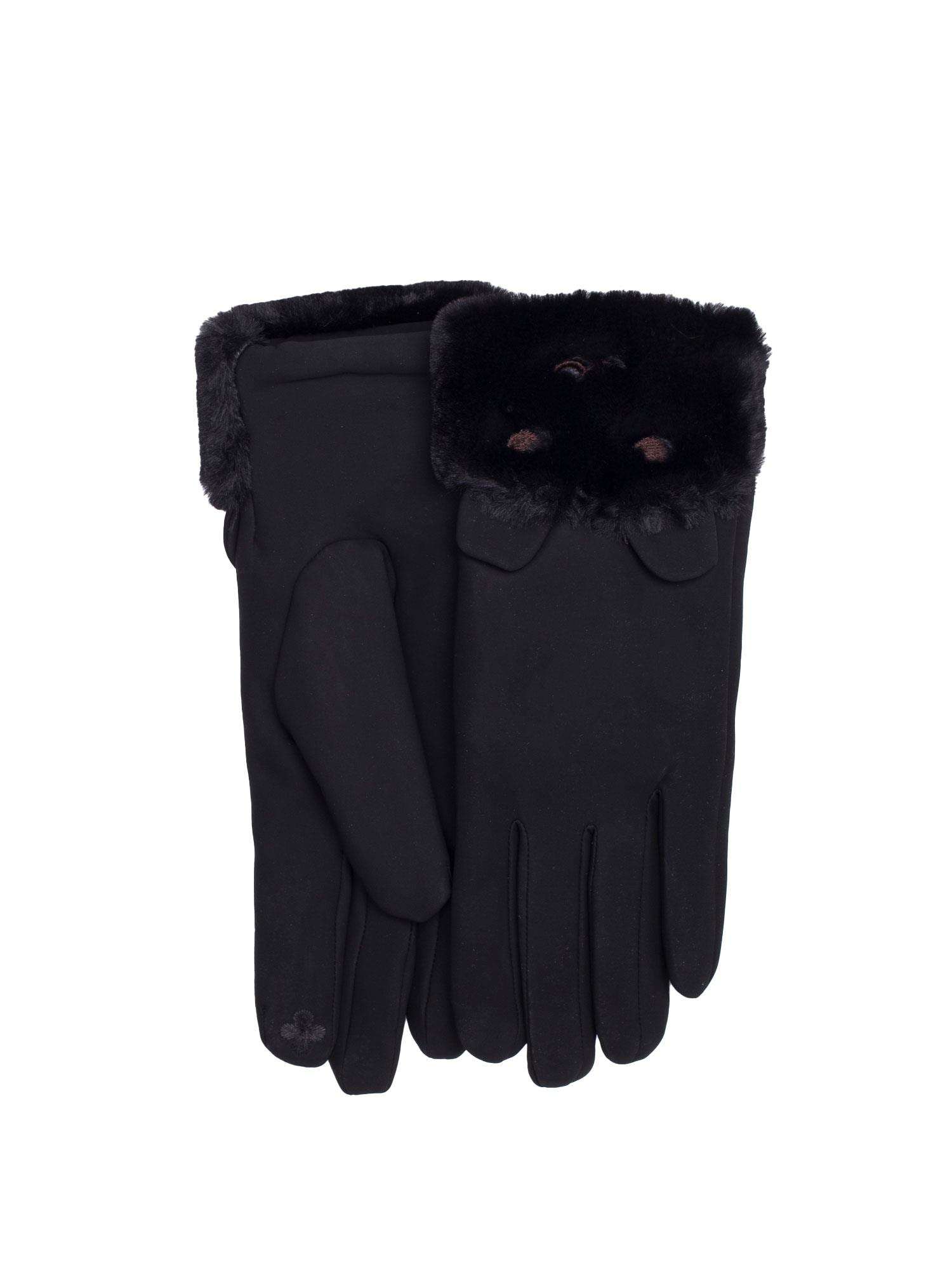Dámske čierne rukavice - S