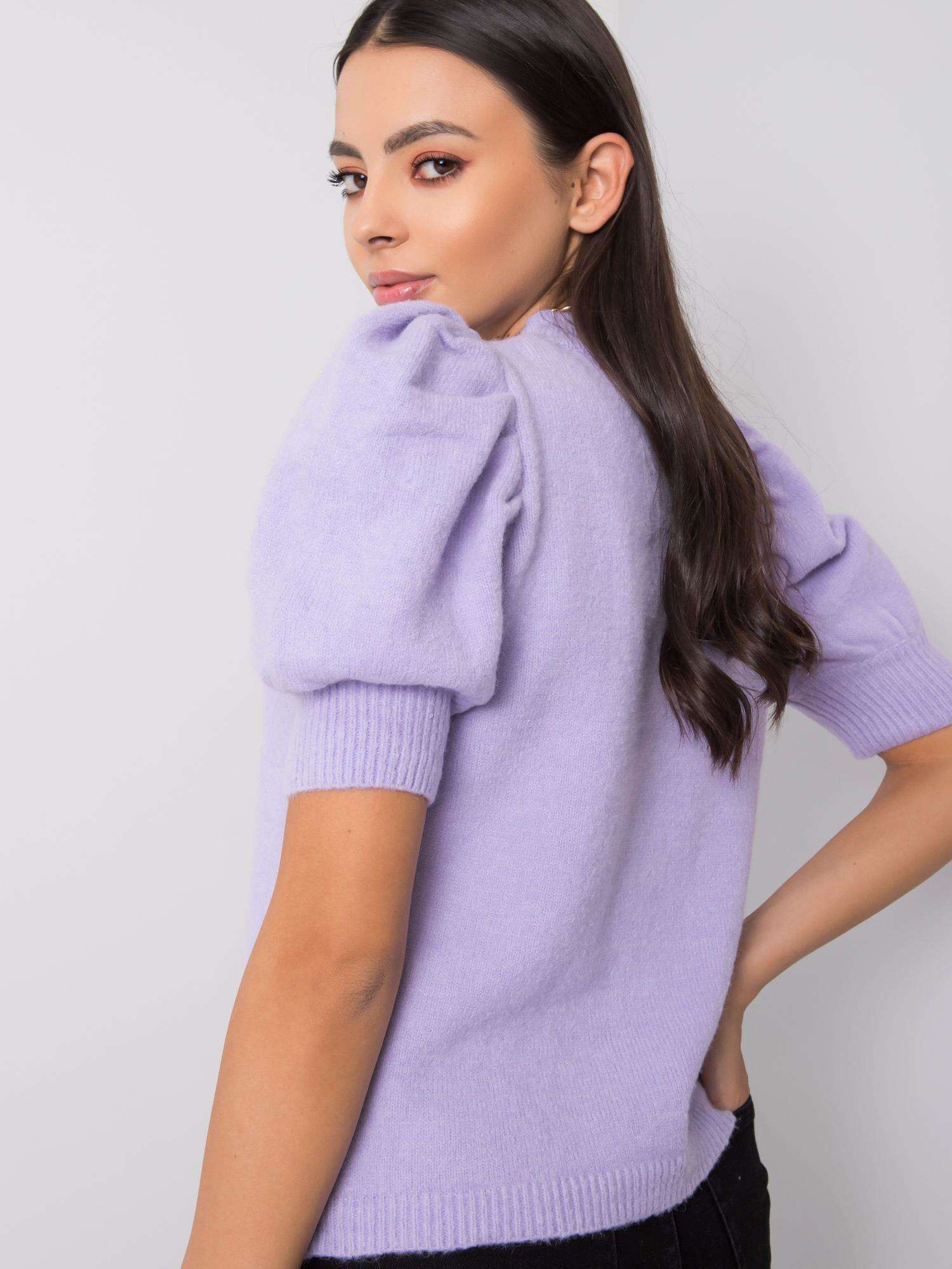 Fialový sveter s krátkym rukávom