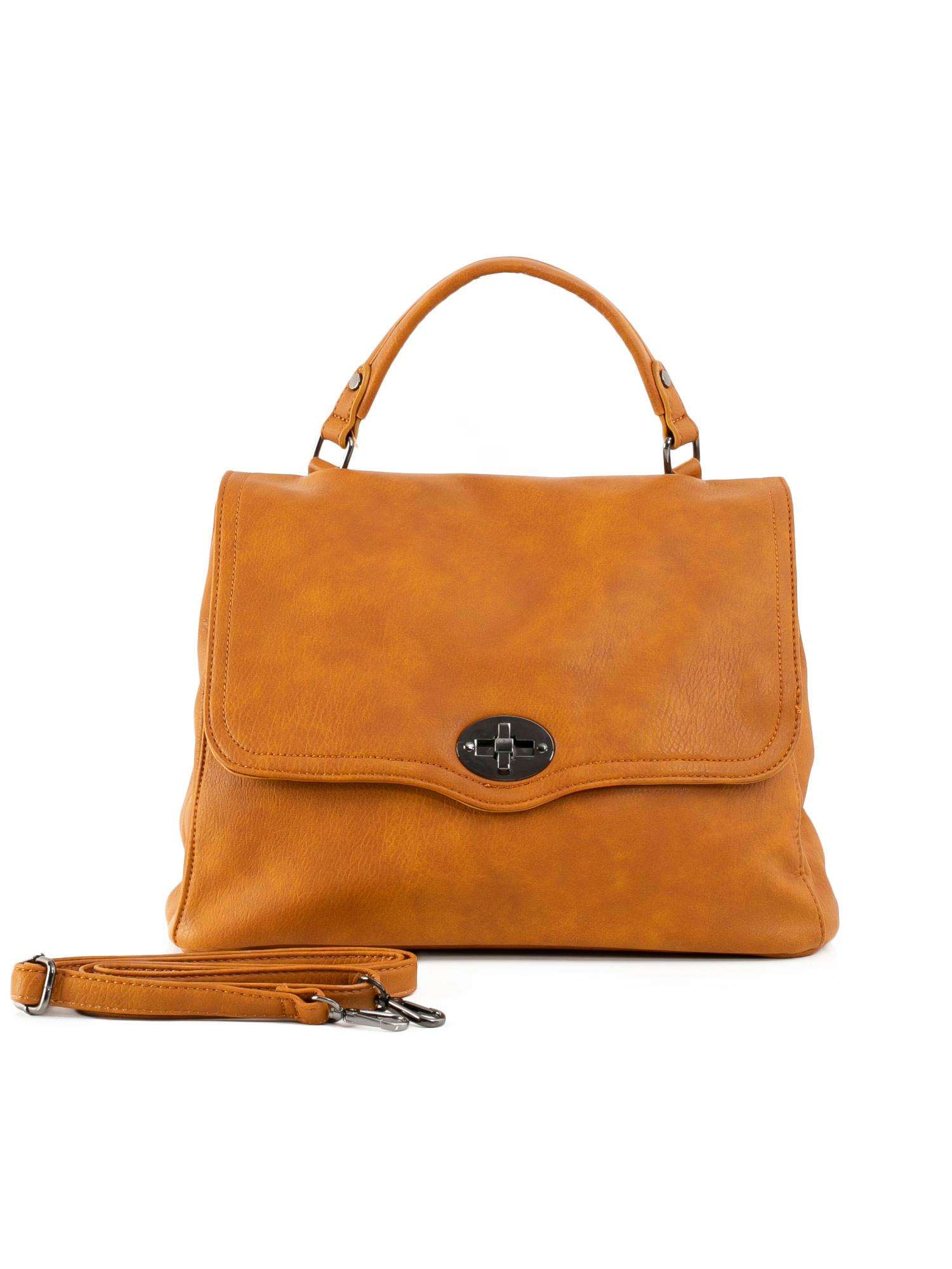 Hnedá dámska kabelka s odnímateľným remienkom